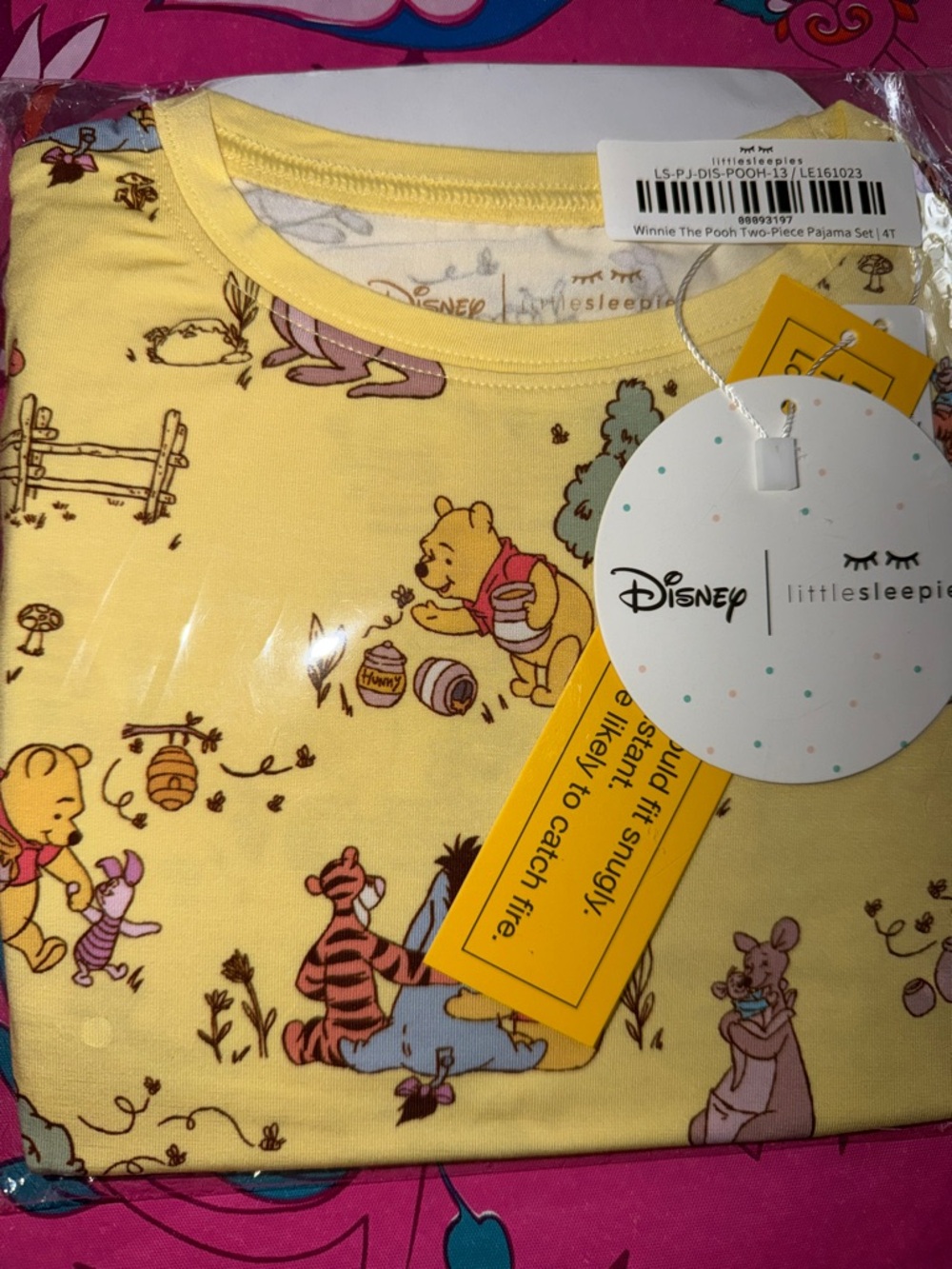 Little Sleepies x Winnie the Pooh Long Sleeve Pajama Set NIB